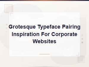 Grotesque Typeface Pairing Inspiration for Corporate Websites